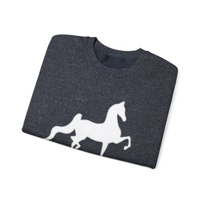 American Saddlebred Equestrian Spirit Crewneck Sweatshirt - Cozy Riding Gift, Horse Lover Apparel, Casual Layering, Perfect for Horse Shows, Gift for Horse Lover