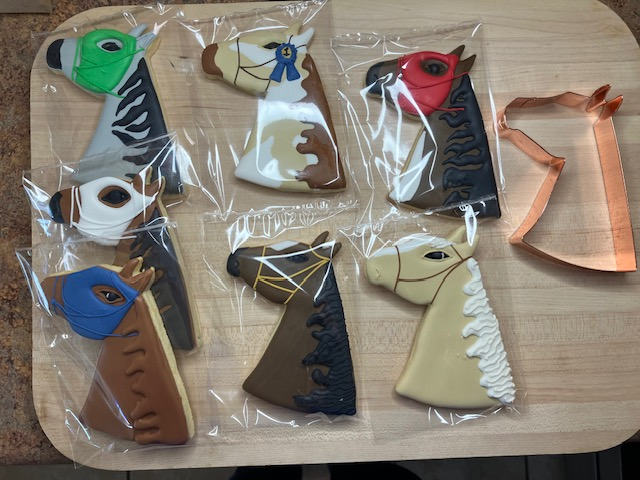 Set of 4 Copper Plated Horse Head Cookie Cutters - Individually Gift Boxed