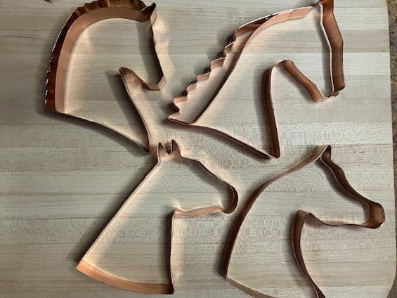 HORSEHEAD COOKIE CUTTERs" - Large w/Gift Box with Recipes (4 Breed Types) Mothers Day Gifts, Christmas Gifts