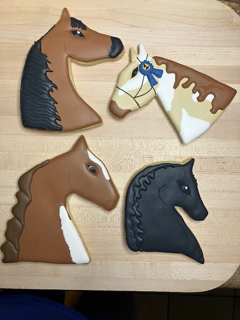 Set of 4 Copper Plated Horse Head Cookie Cutters - Individually Gift Boxed
