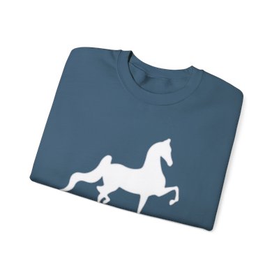 American Saddlebred Equestrian Spirit Crewneck Sweatshirt - Cozy Riding Gift, Horse Lover Apparel, Casual Layering, Perfect for Horse Shows, Gift for Horse Lover