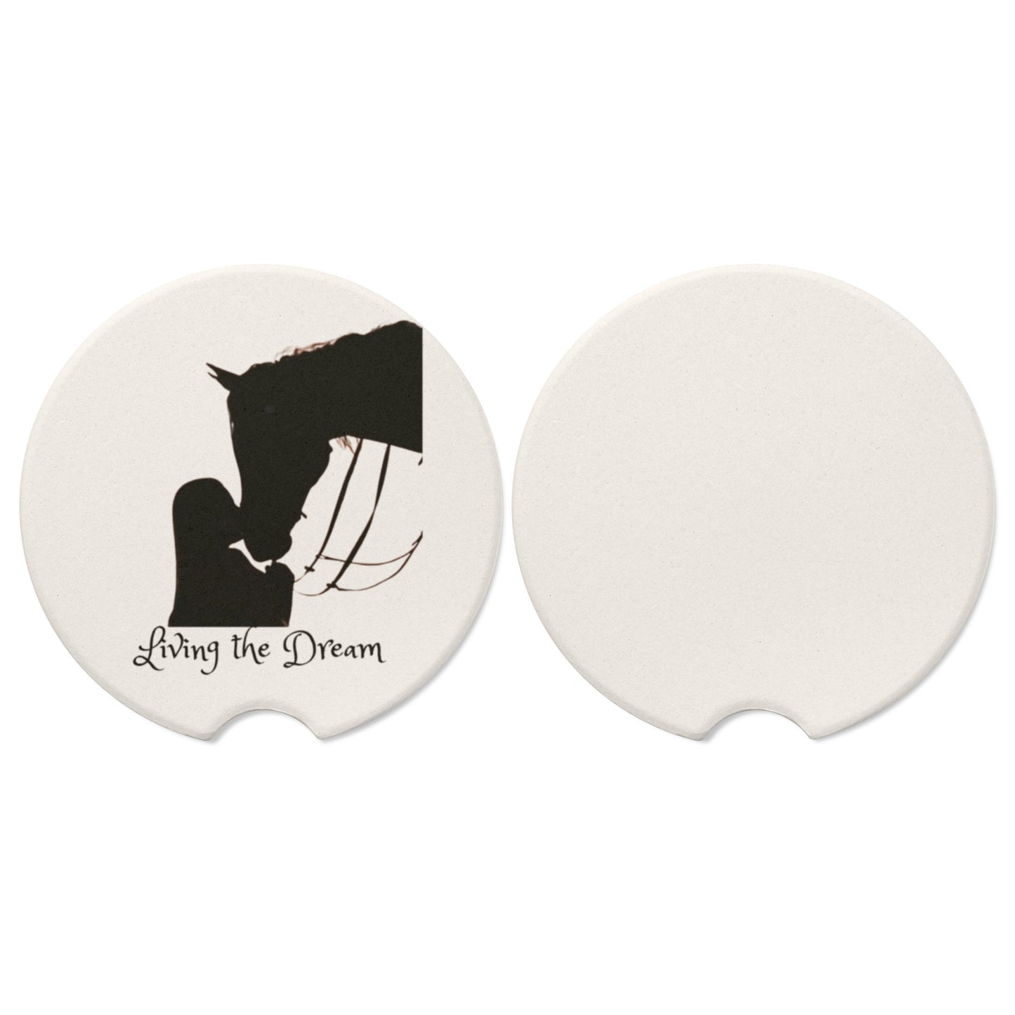 Living the Dream - Girl and Horse Set of Car Coasters