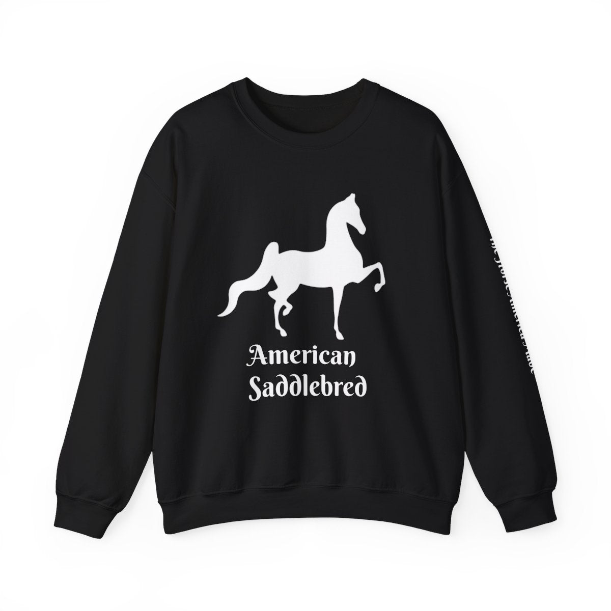 American Saddlebred Equestrian Spirit Crewneck Sweatshirt - Cozy Riding Gift, Horse Lover Apparel, Casual Layering, Perfect for Horse Shows, Gift for Horse Lover