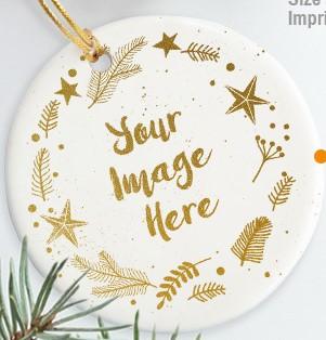 Personalized Christmas Ornaments 1 or 2 Sides - 3" Round only for 2 Side Printing