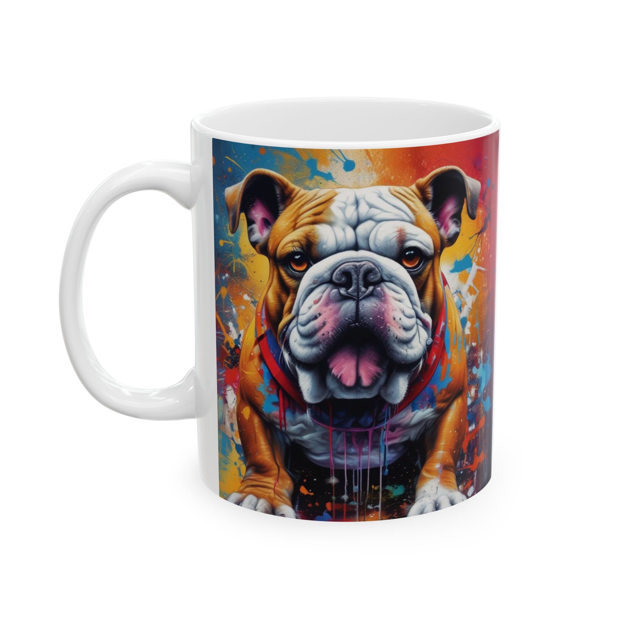 Graffiti Style Bulldog Mug  11 or 15 oz. Mugs Make Great Gifts for Dog Lovers