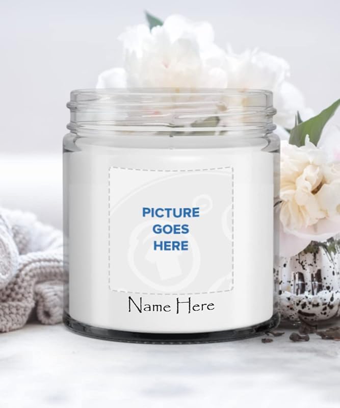 Customizable 9 oz. Vanilla Scented Soy Candle