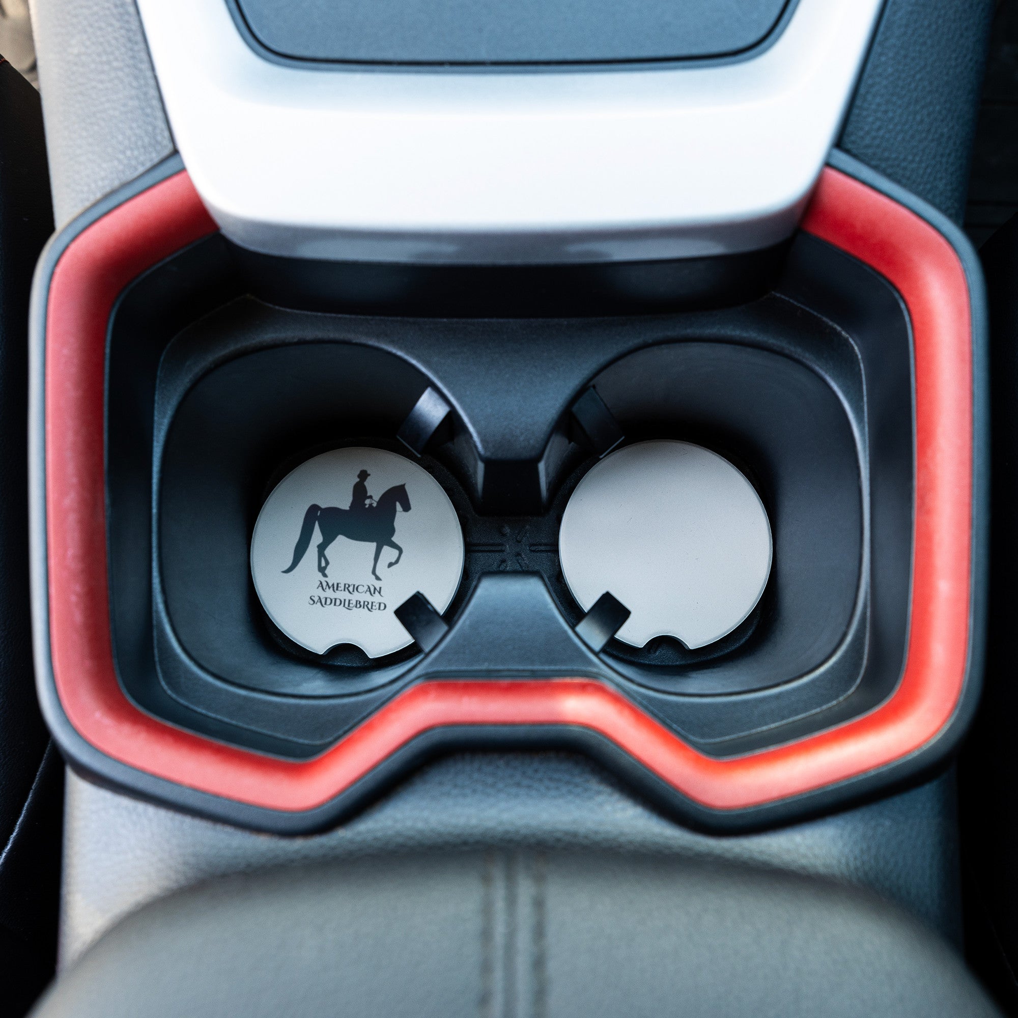 American Saddlebred Western Horse - Pair of Car Coasters