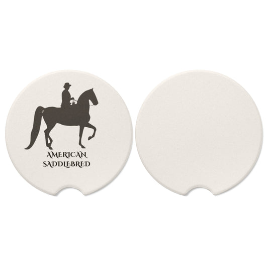 American Saddlebred Western Horse - Pair of Car Coasters