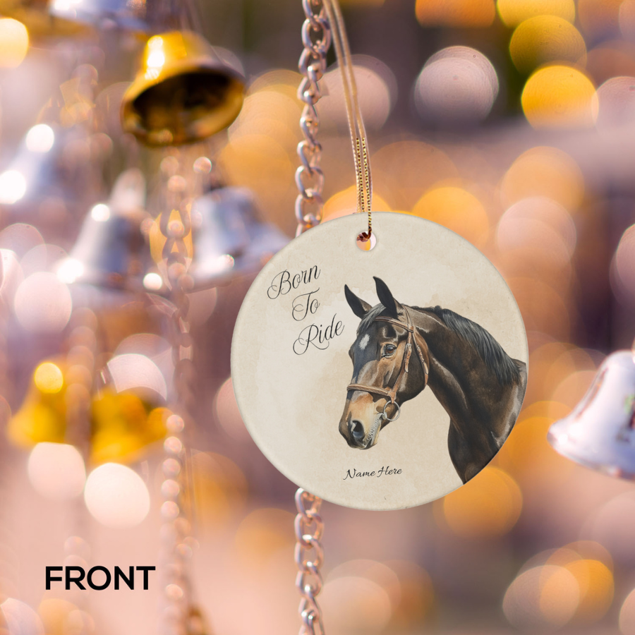 Personalized Christmas Ornament - BORN TO RIDE