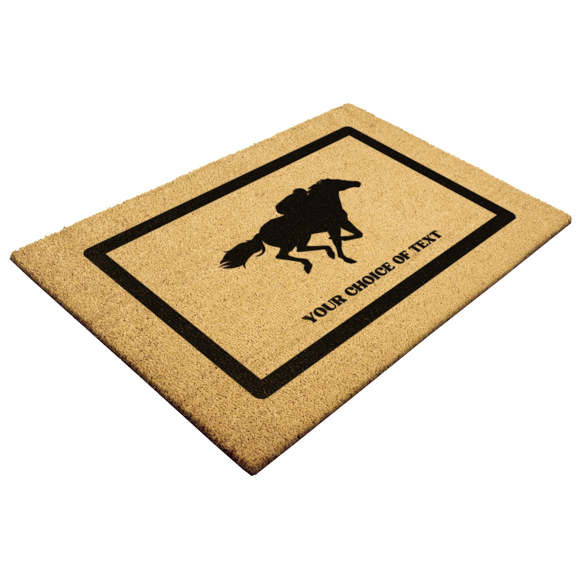 Custom Coir Door Mat - 4 Sizes to Choose - Your Text & Horse Breed