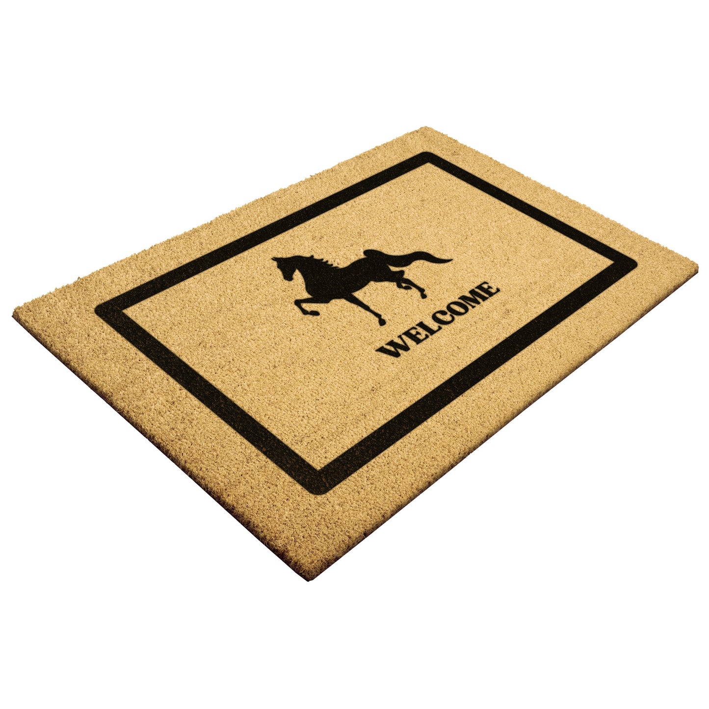 Custom Coir Door Mat - 4 Sizes to Choose - Your Text & Horse Breed