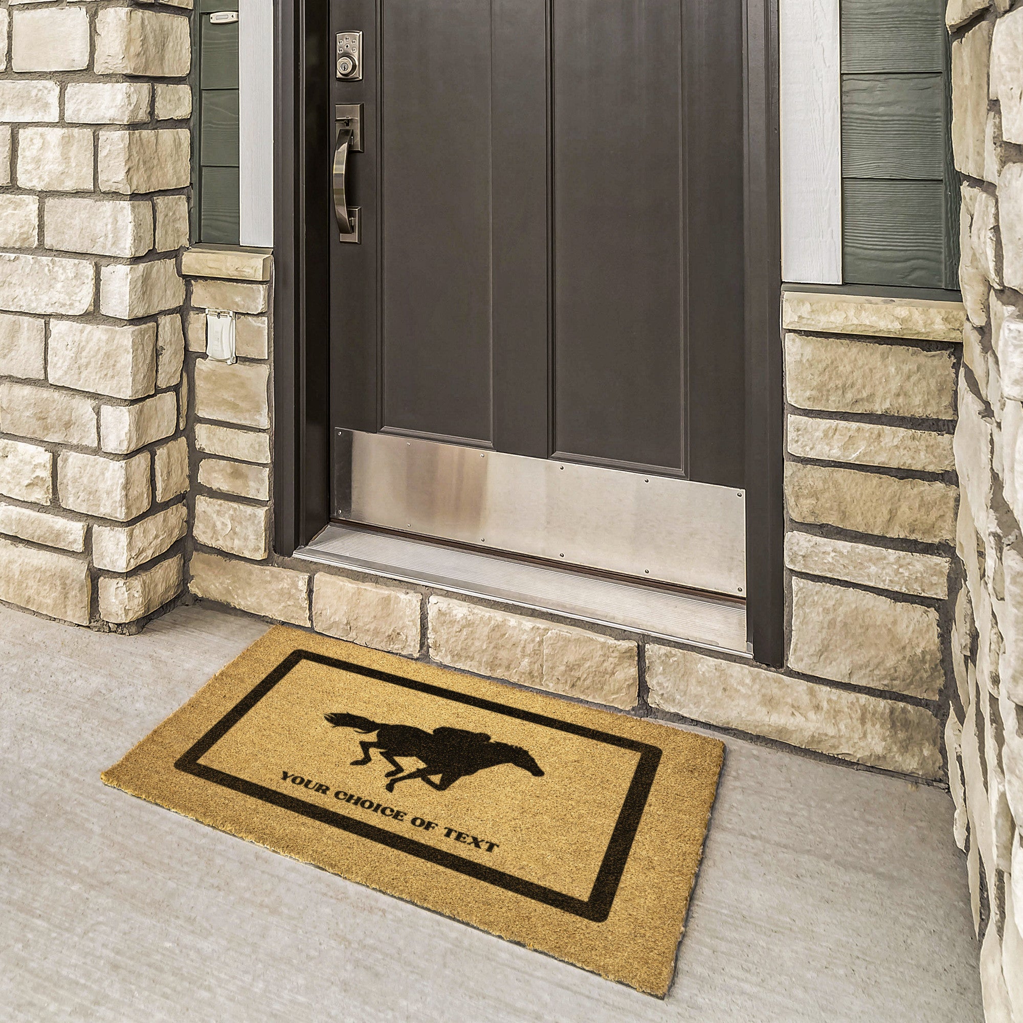 Custom Coir Door Mat - 4 Sizes to Choose - Your Text & Horse Breed