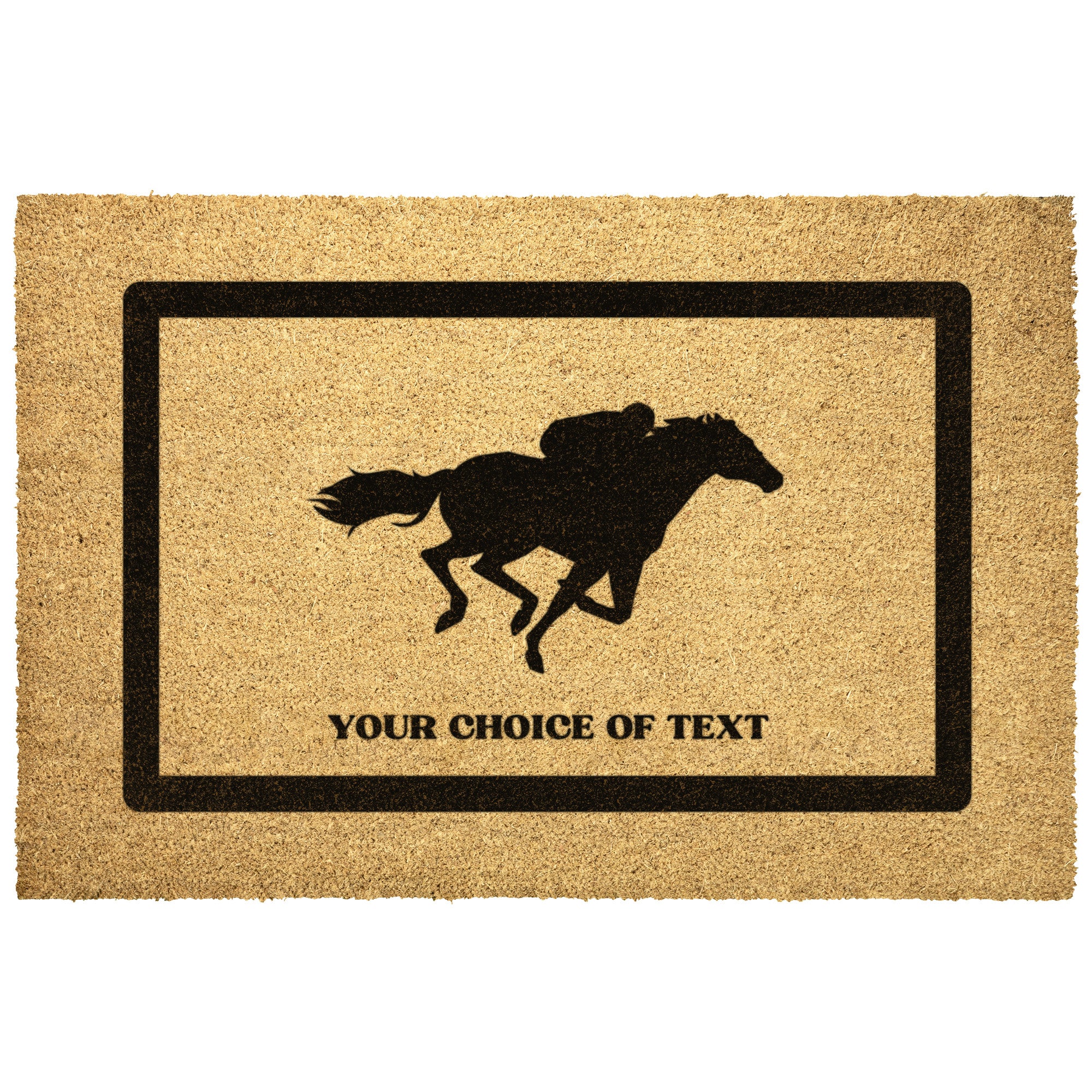 Custom Coir Door Mat - 4 Sizes to Choose - Your Text & Horse Breed