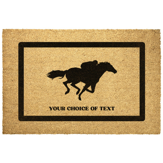 Custom Coir Door Mat - 4 Sizes to Choose - Your Text & Horse Breed