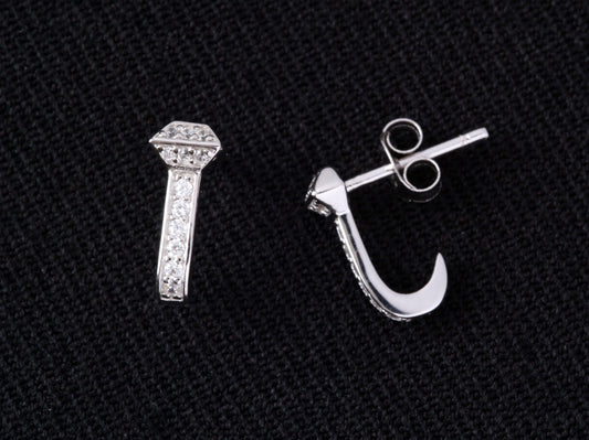 Small Horseshoe Nail Earrings – Sterling Silver or 14K Gold Plated | 1/2" Stud Earrings for Equestrians | Gift Boxed | Original Design