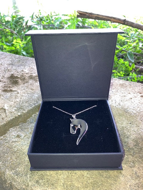 Custom Designed Sterling Silver Horse Head Pendant - Unique Gift for Horse Lovers & Equestrians