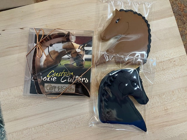 Set of 4 Copper Plated Horse Head Cookie Cutters - Individually Gift Boxed