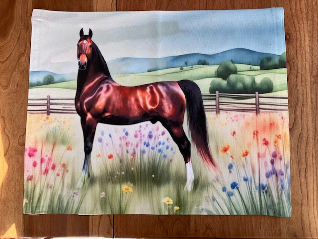 Equestrian Home Decor – Custom Horse Placemats (Set of 4) - Our Design or Yours or Photo