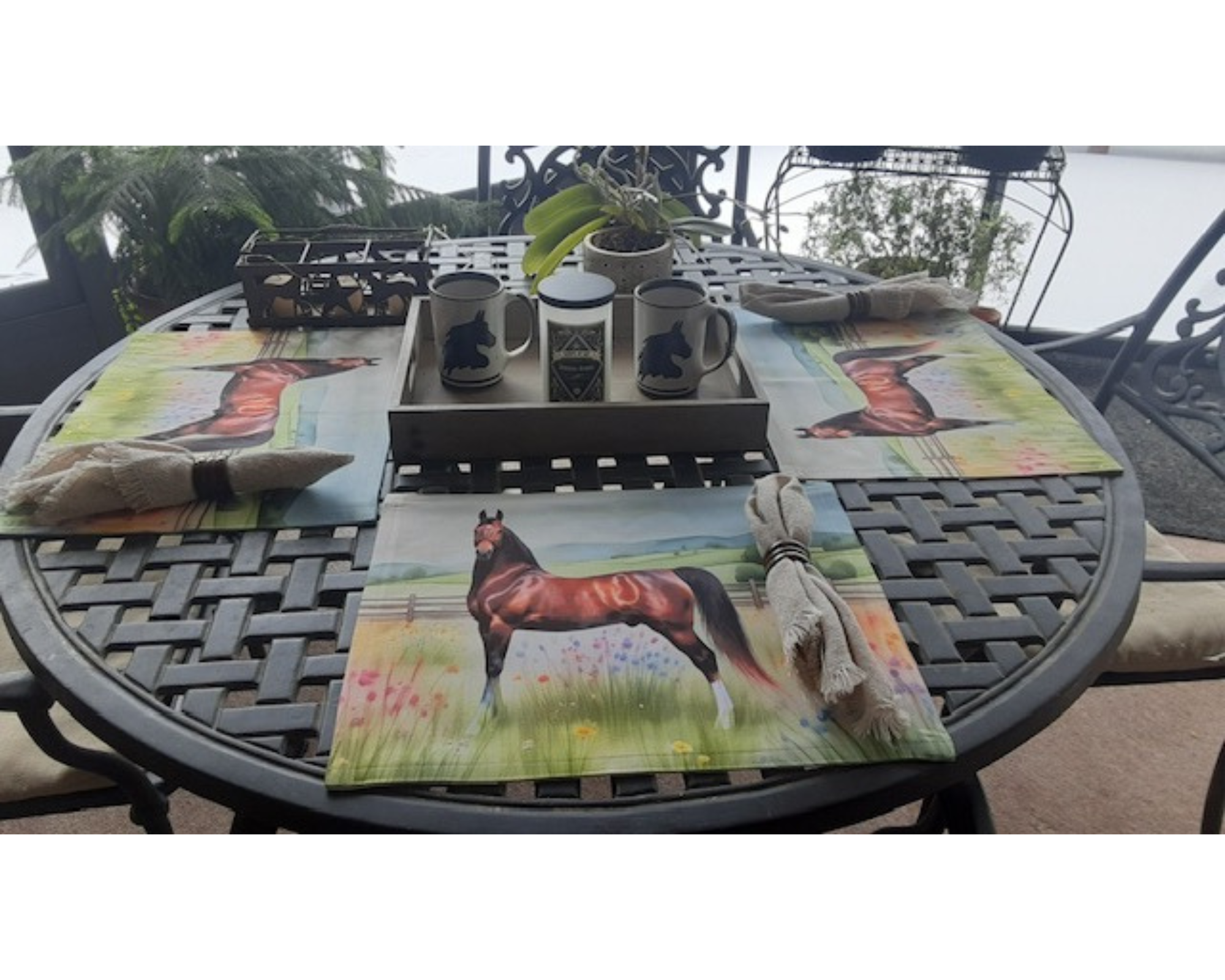 Equestrian Home Decor – Custom Horse Placemats (Set of 4) - Our Design or Yours or Photo