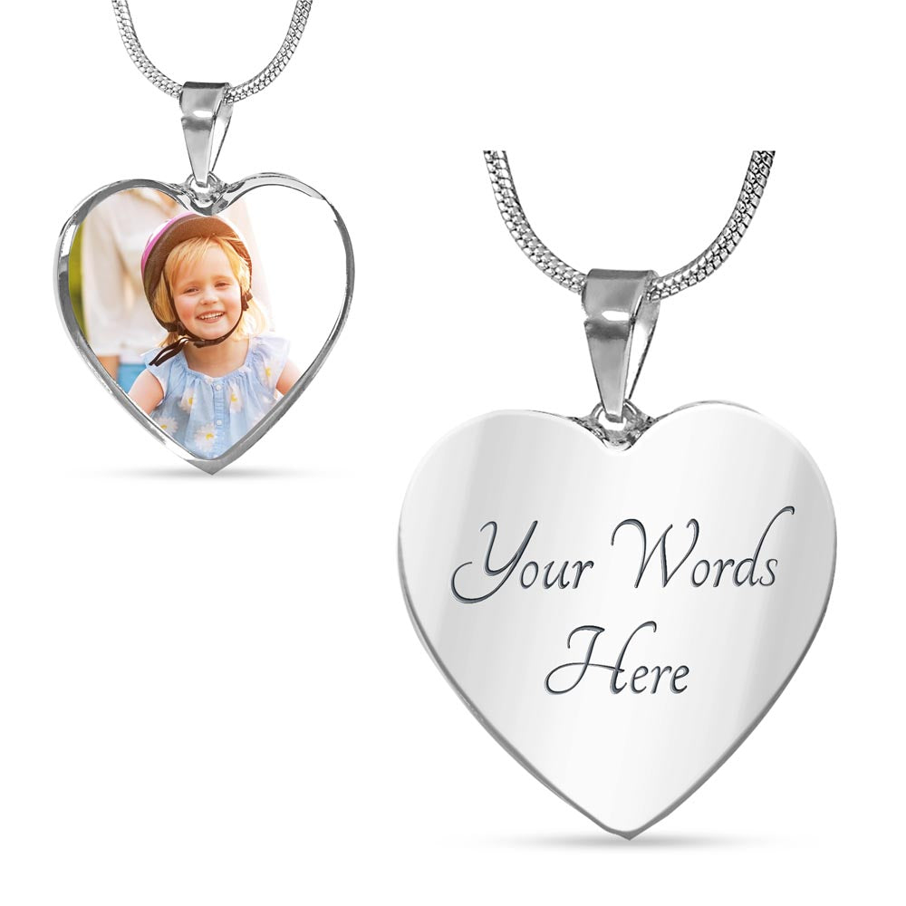 Forever in My Heart - Personalized / Photo Engraved Necklace