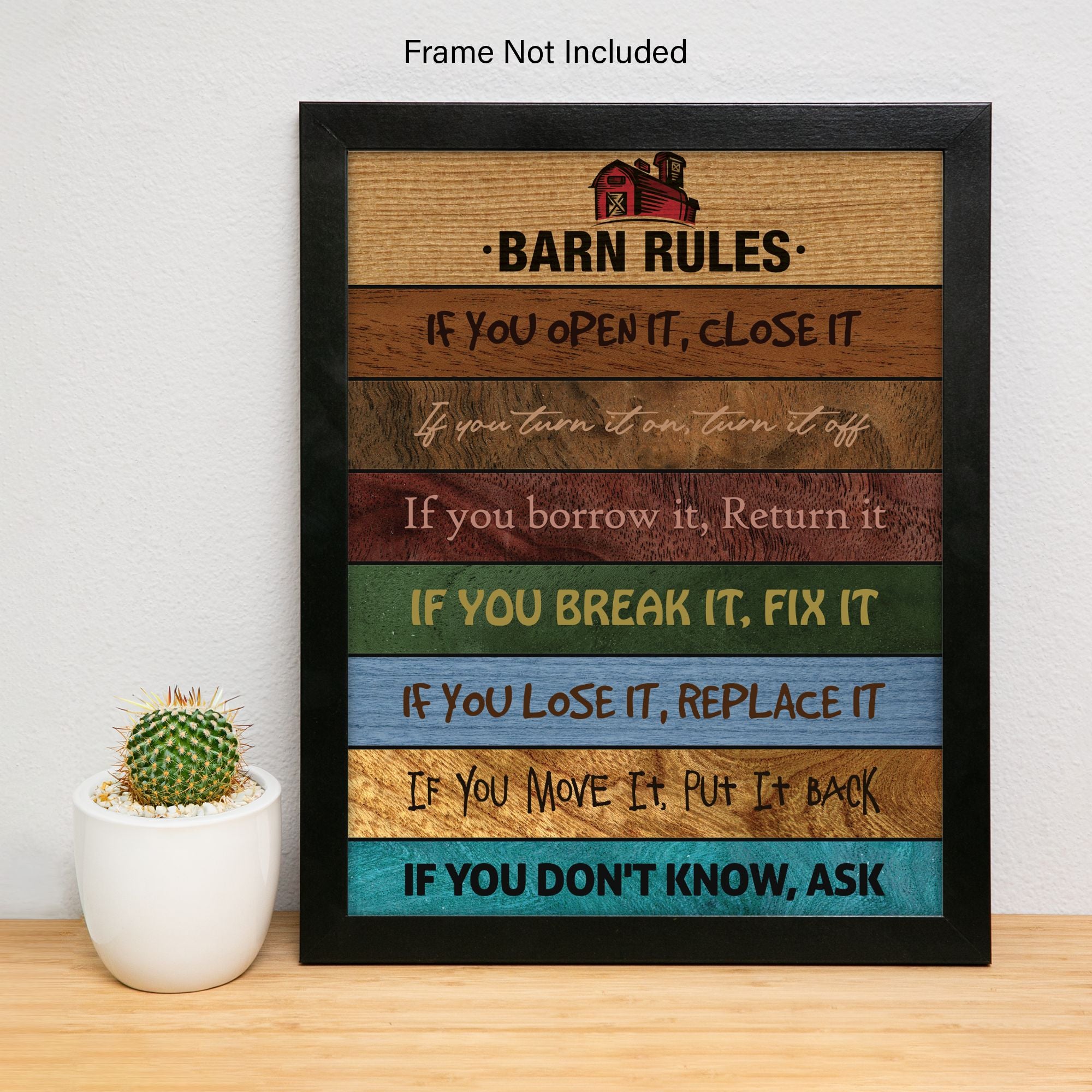 Barn Rules Print - Frame It & Hang in the Barn for a Reminder