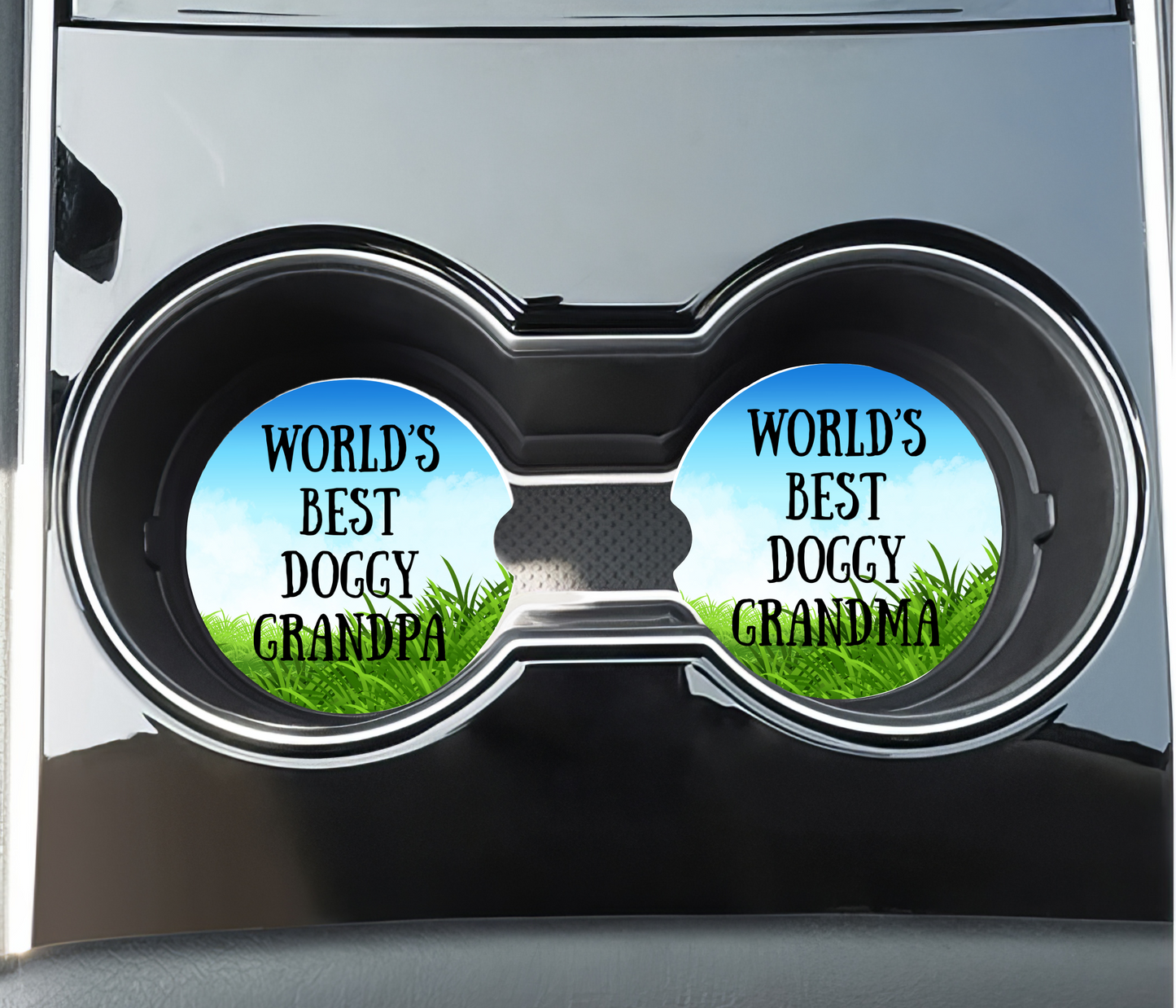 Personalized Ceramic Car Coasters – Custom Photo or Text – Unique Gift for Drivers, Horse & Pet Lovers, Friends & Family – Set of 2